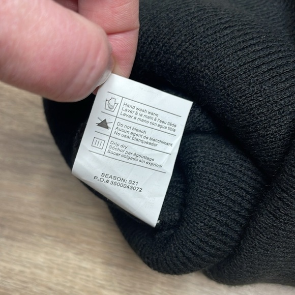 Carhartt Unisex Knit Beanie Black Logo Folded Cuff OS - Picture 7 of 8